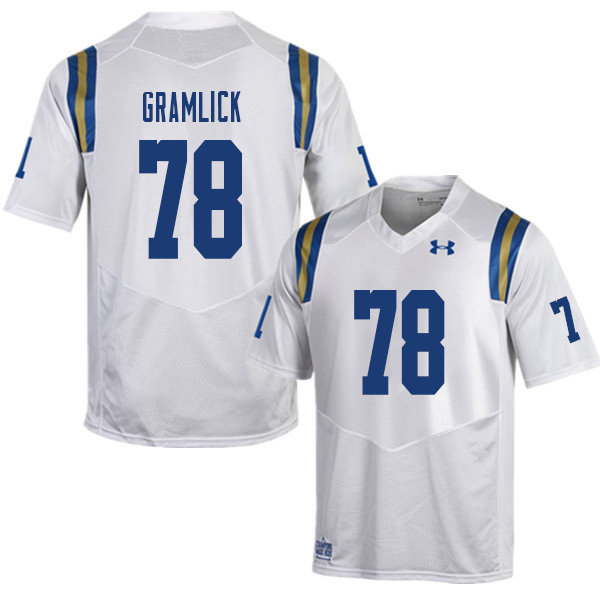 Men #78 Lucas Gramlick UCLA Bruins College Football Jerseys Sale-White